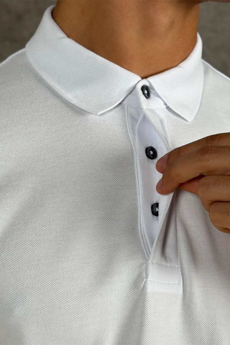 Lacoste Мужское поло белого цвета 