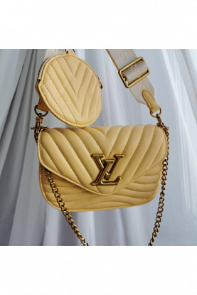 Кожаная сумка Mini Pochette 16x12 см - Yellow