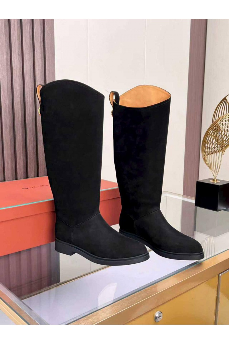 Loro Piana Женские замшевые сапоги 