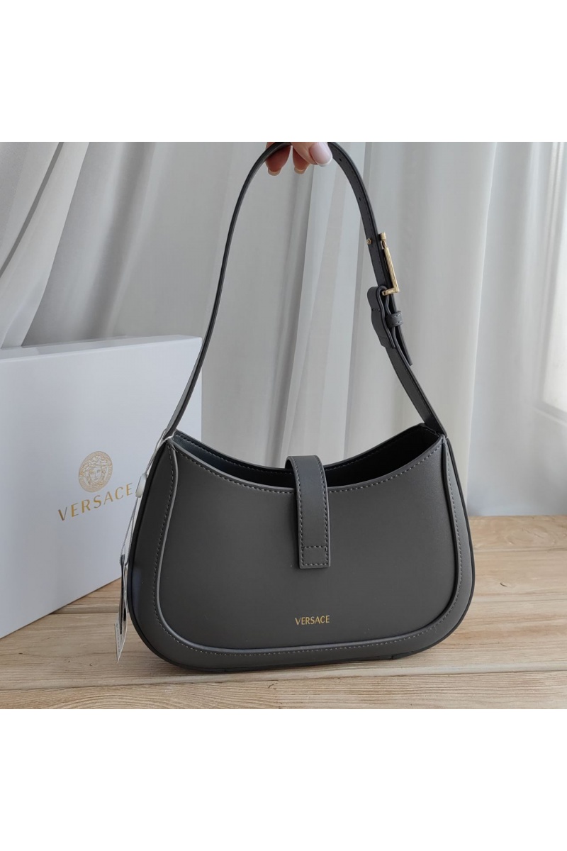 Versace Кожаная сумка хобо Greca Goddess 25x14 см (3 расцветки)