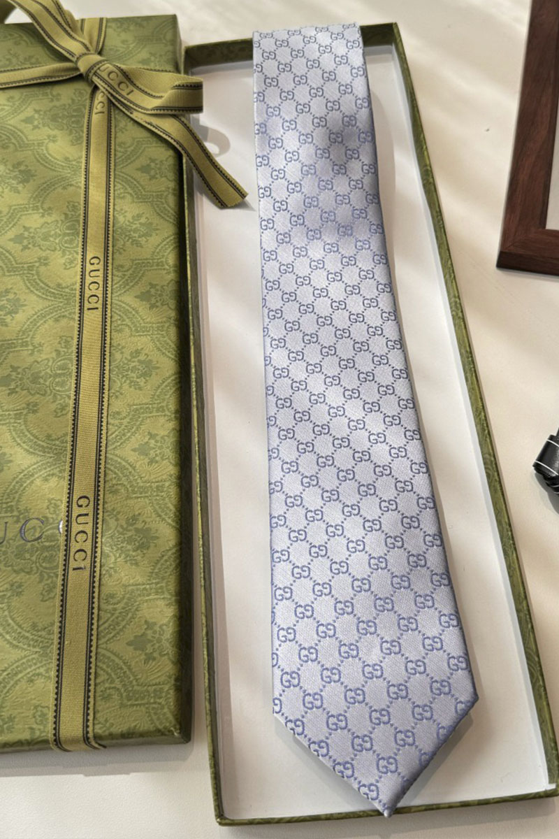 Gucci Галстук GG Monogram premium 146x7 см - Blue
