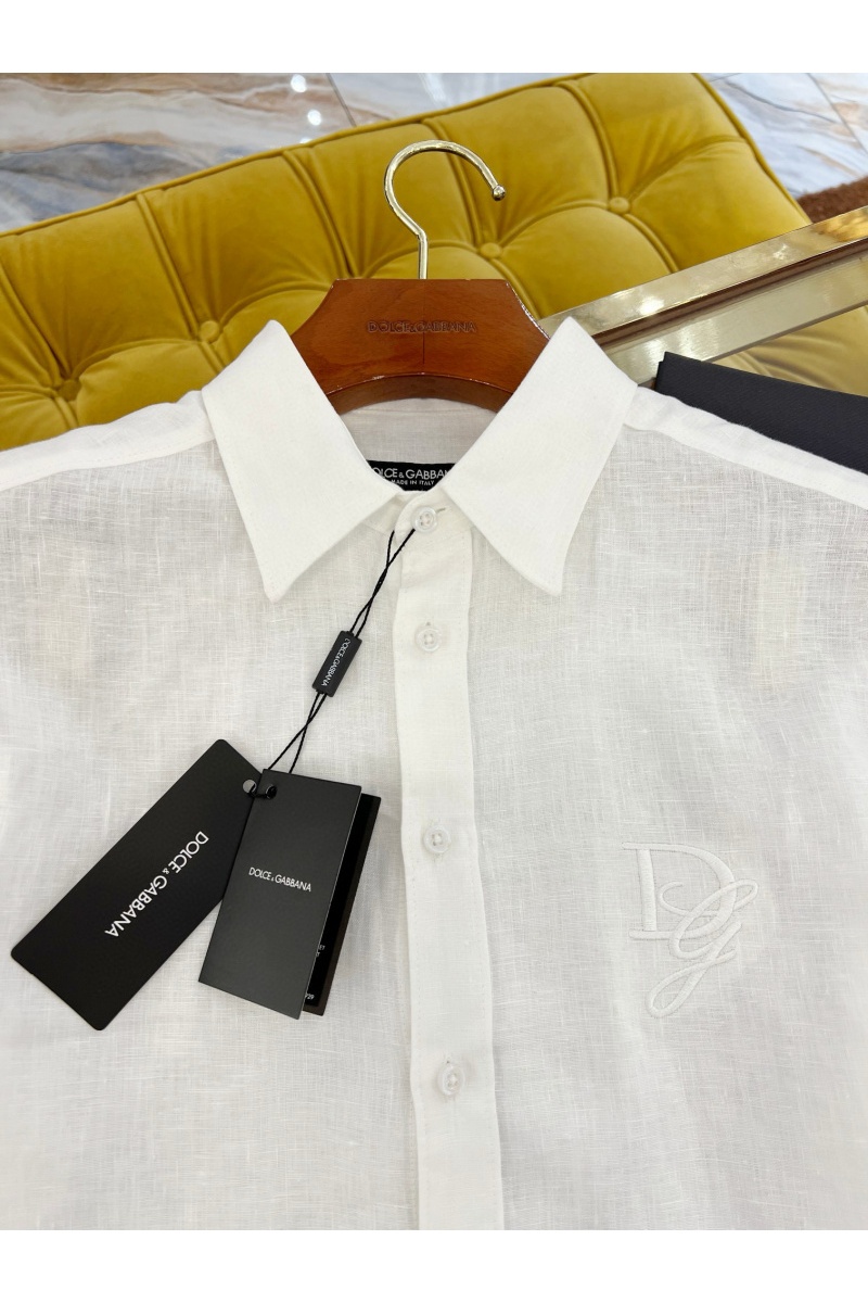 Dоlсе & Gаbbаnа Льняная рубашка Premium - White