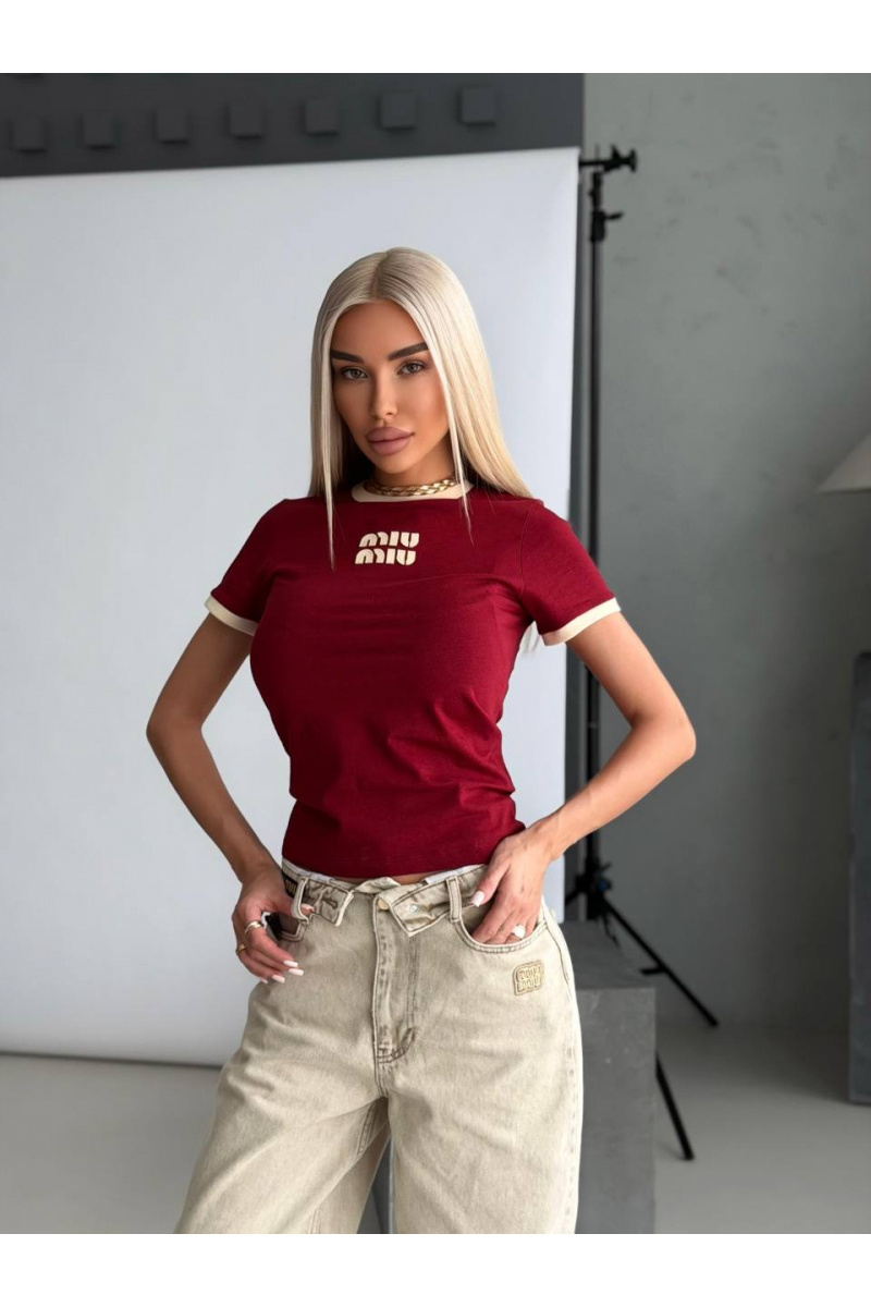 MIU MIU Женская футболка premium - Red