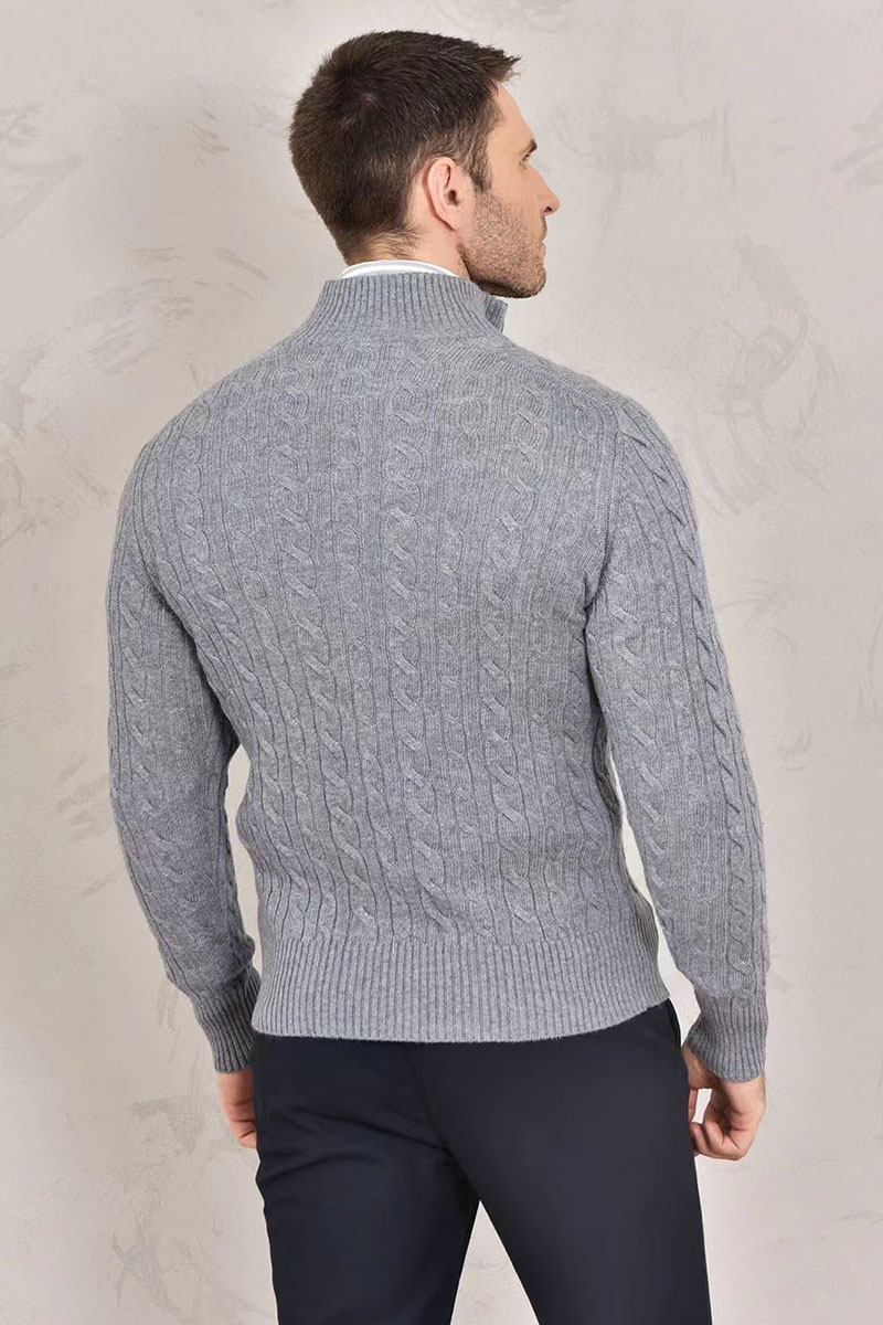 Loro Piana Кашемировый свитер Premium zip-neck - Grey