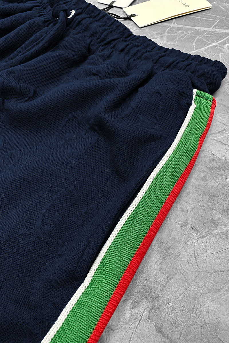 Gucci Брендовые мужские шорты тёмно-синего цвета