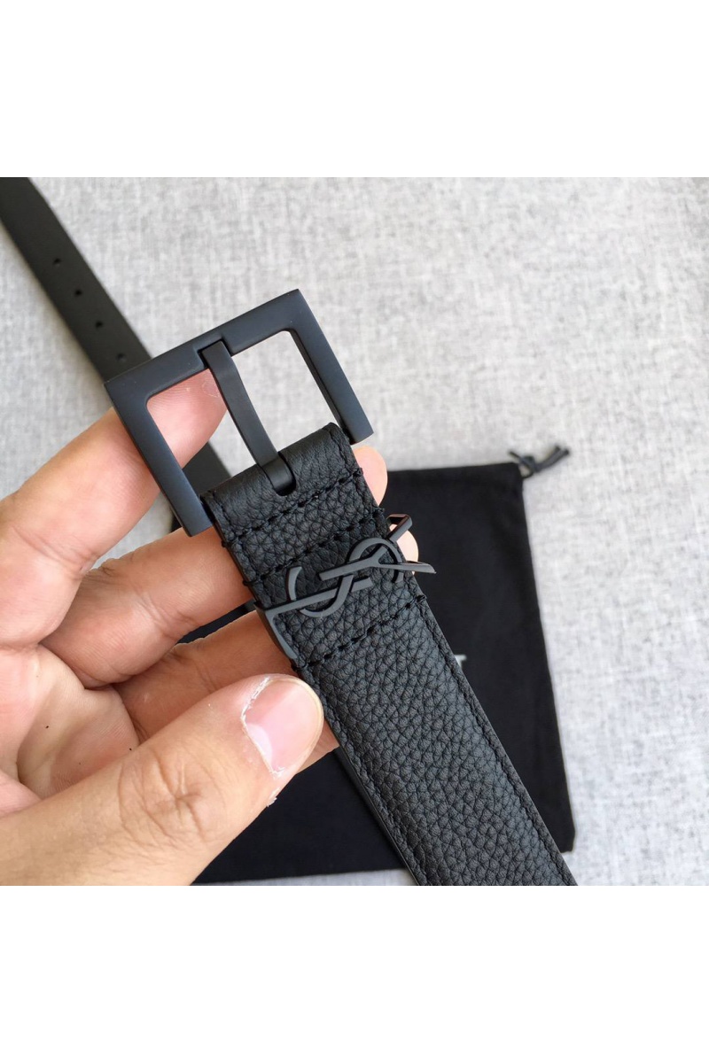 Yves Saint Laurent Кожаный ремень Cassandre (ширина 2 / 3 см)