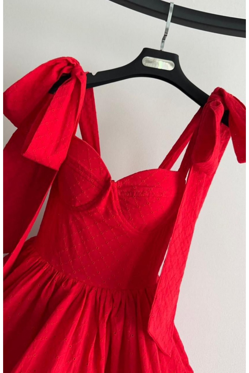 Yves Saint Laurent Красное женское платье 