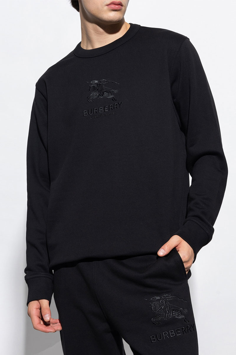 Burberry logo embroidered outlet sweatshirt