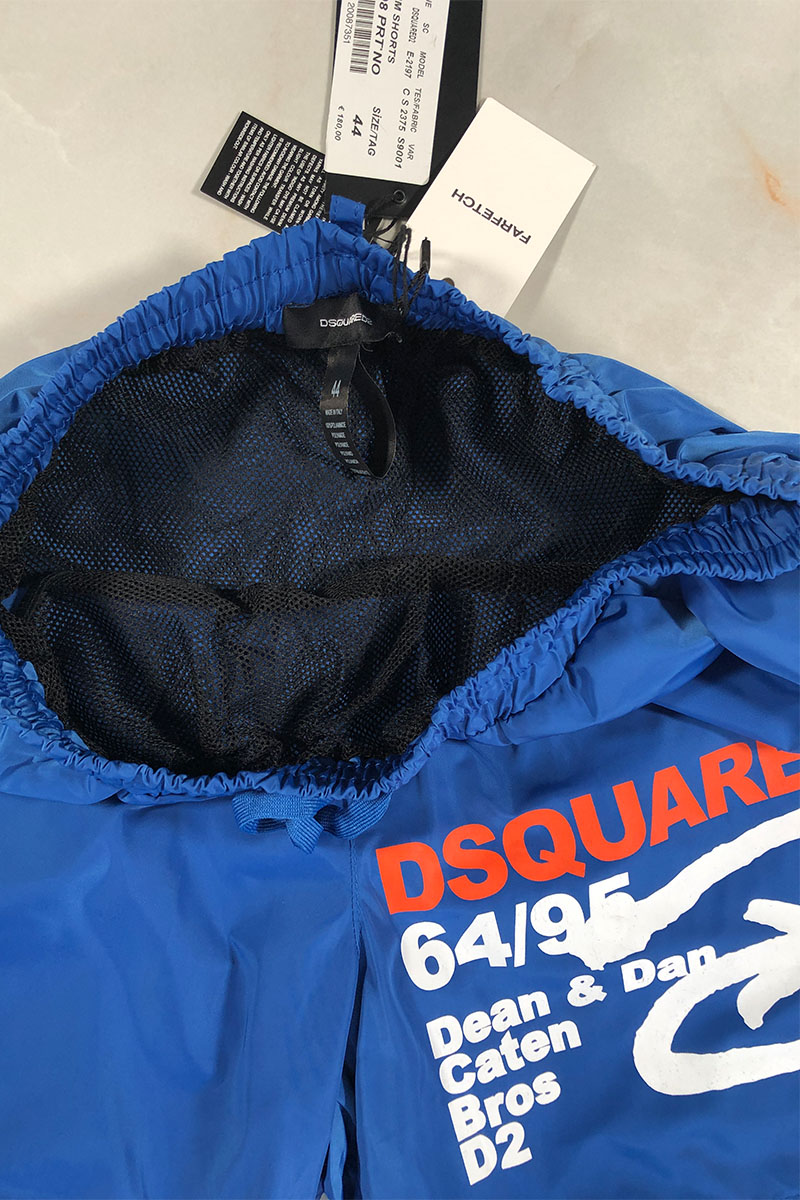 Dsquared2 Мужские плавательные шорты синего цвета
