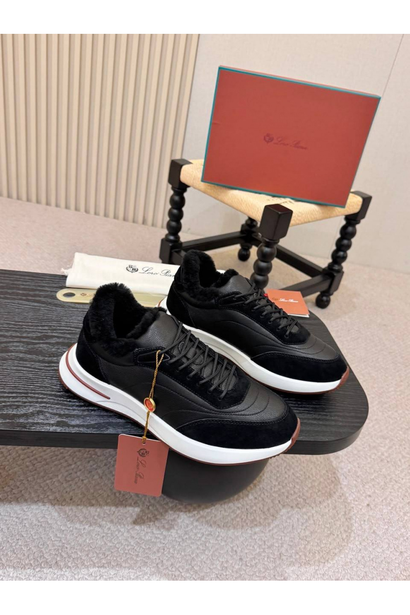 Loro Piana Кроссовки с мехом Week End Walk Evo premium