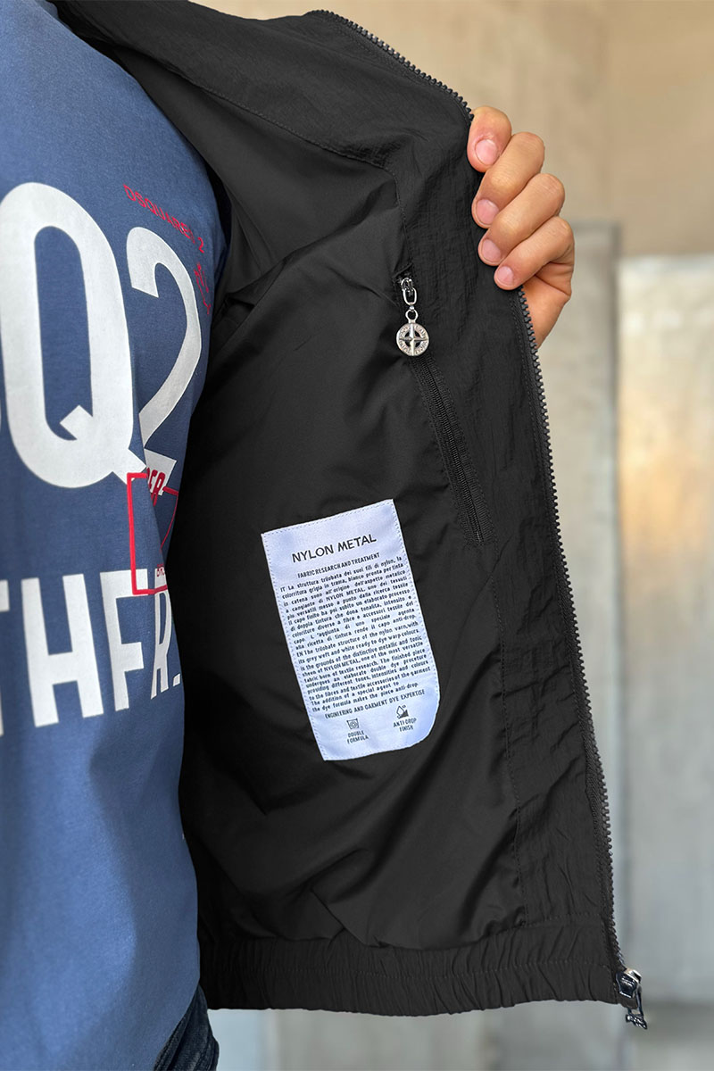 Stone Island Куртка чёрного цвета compass-patch 