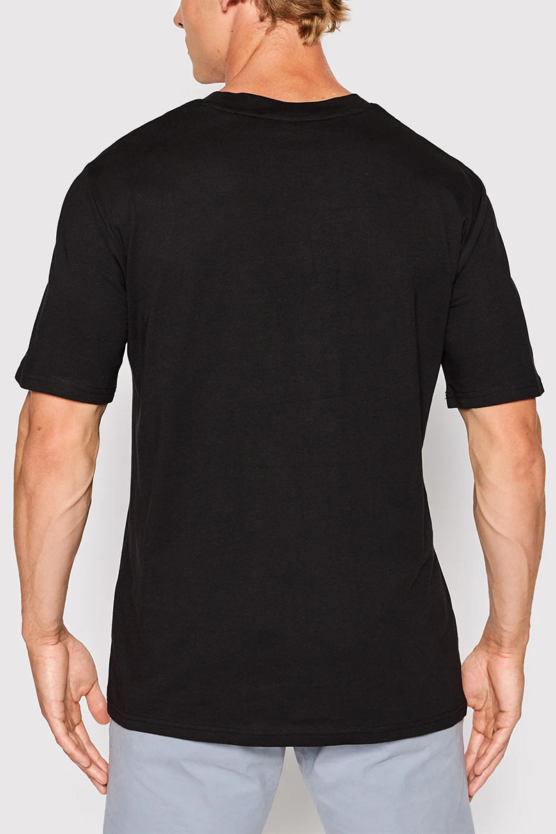 Hugо Воss Мужская чёрная футболка Dleek embossed logo 