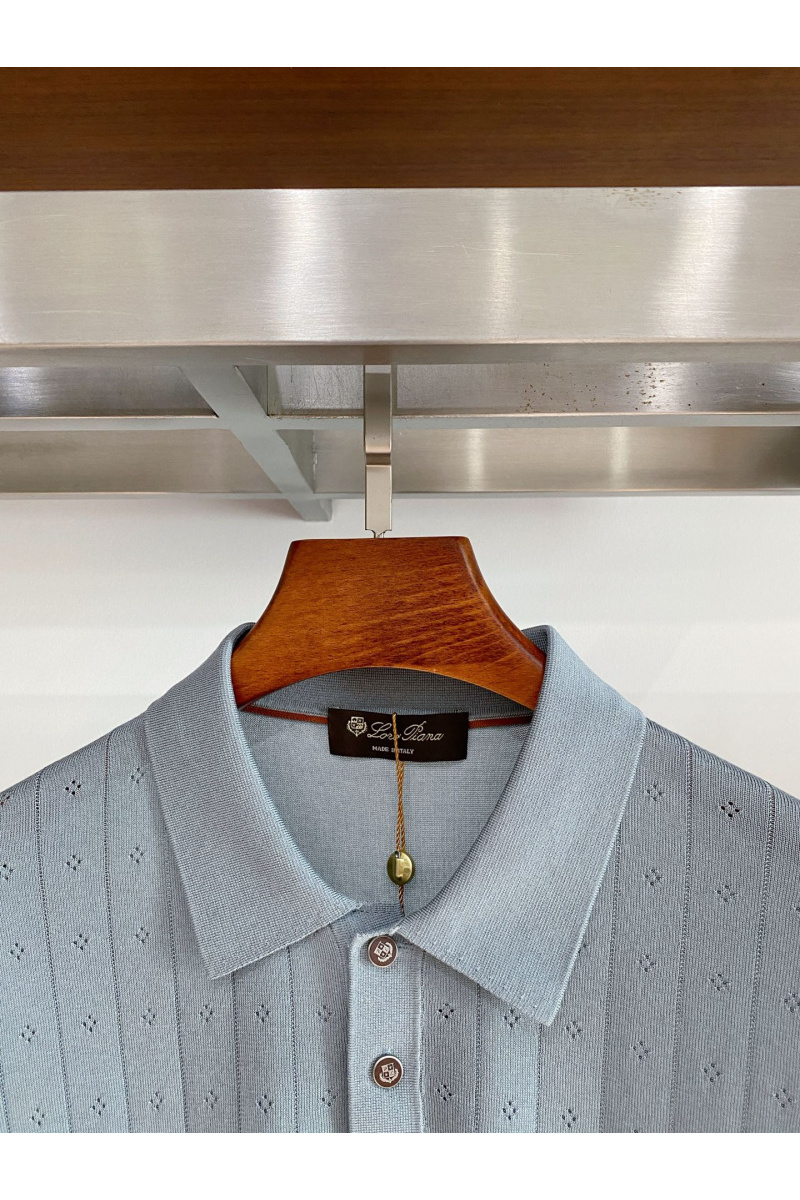 Loro Piana Мужское синее поло premium