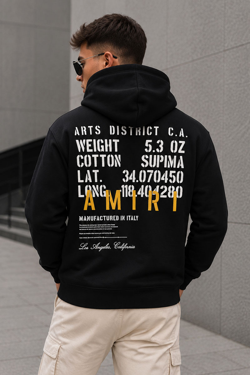 Amiri Худи чёрного цвета Military Specs Stencil