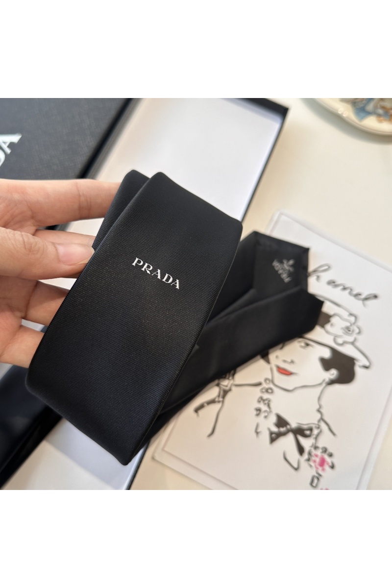 Prada Галстук premium 150x7 см - Black