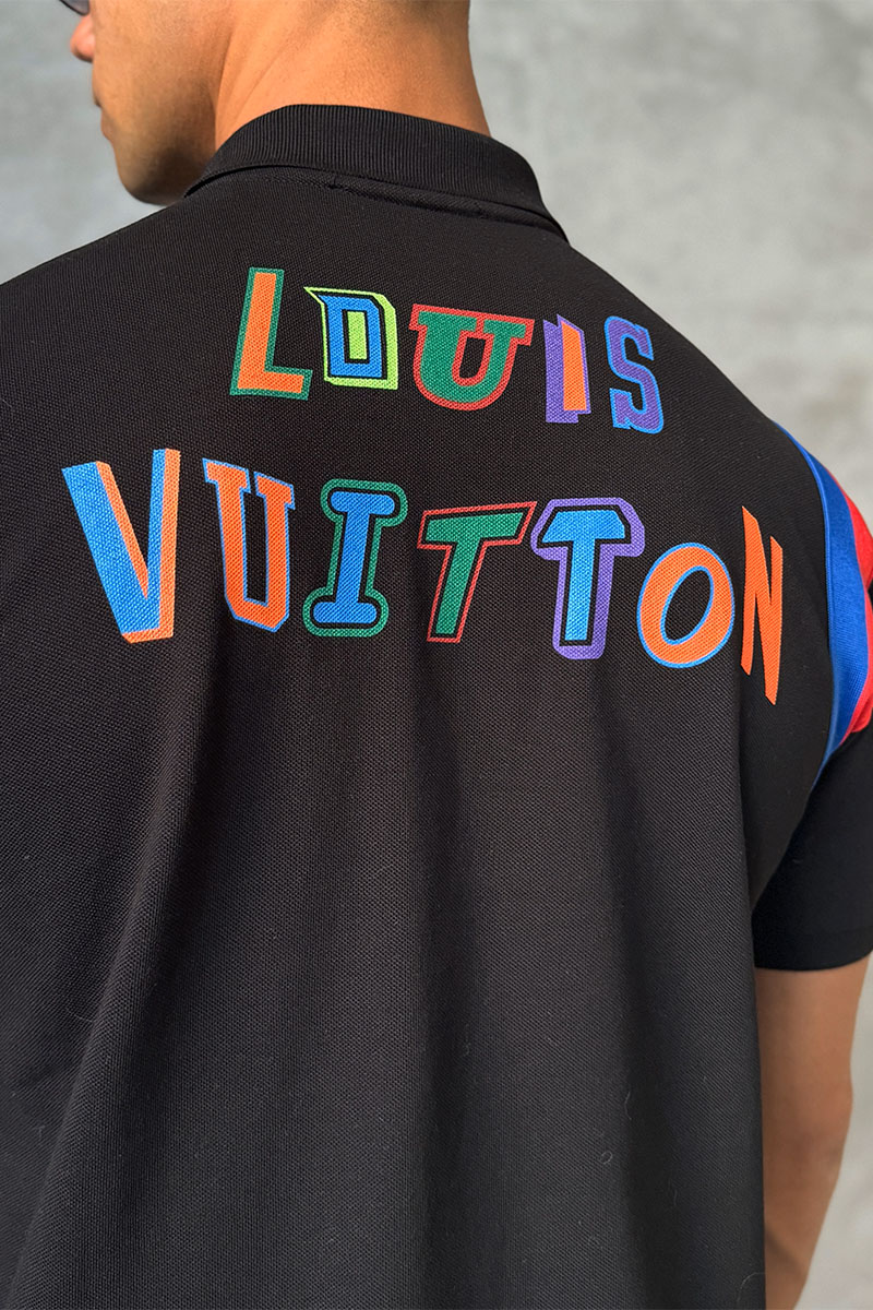 Lоuis Vuittоn Мужское поло чёрного цвета logo-print