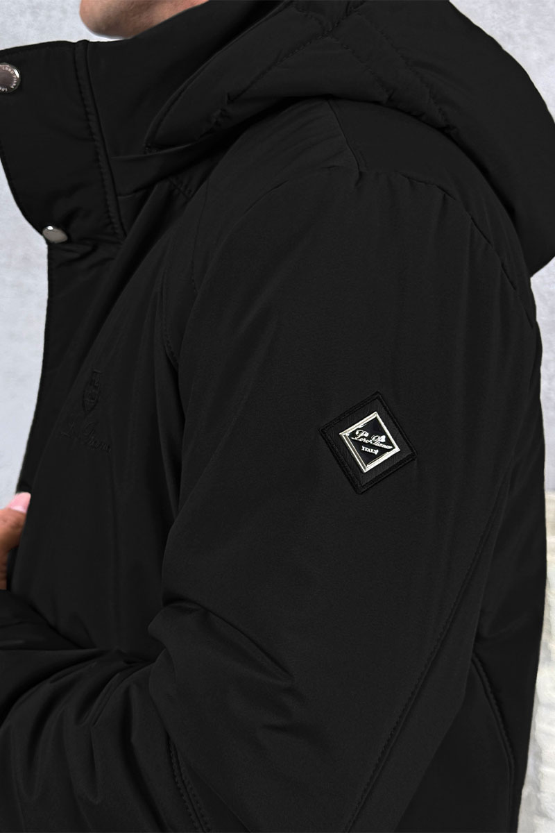 Loro Piana Парка чёрного цвета logo-patch 