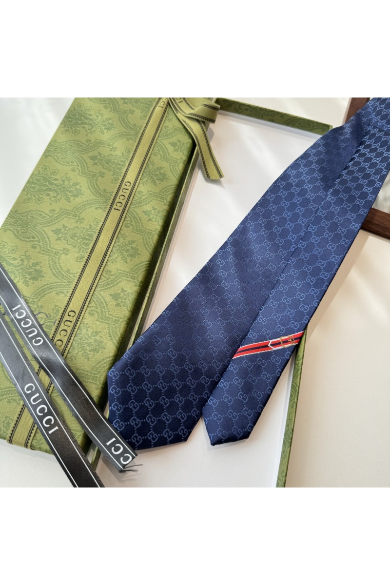 Gucci Галстук GG Monogram premium 146x7 см - Navy