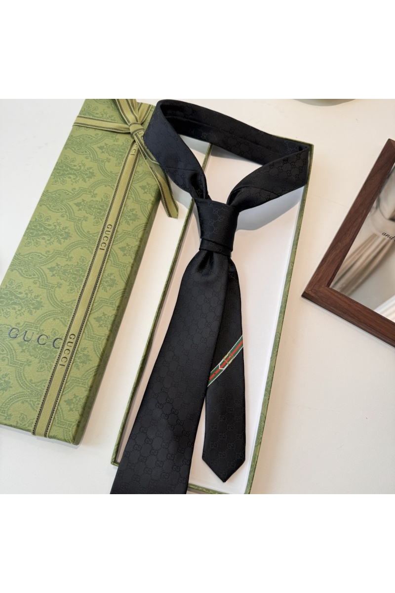Gucci Галстук GG Monogram premium 146x7 см - Black