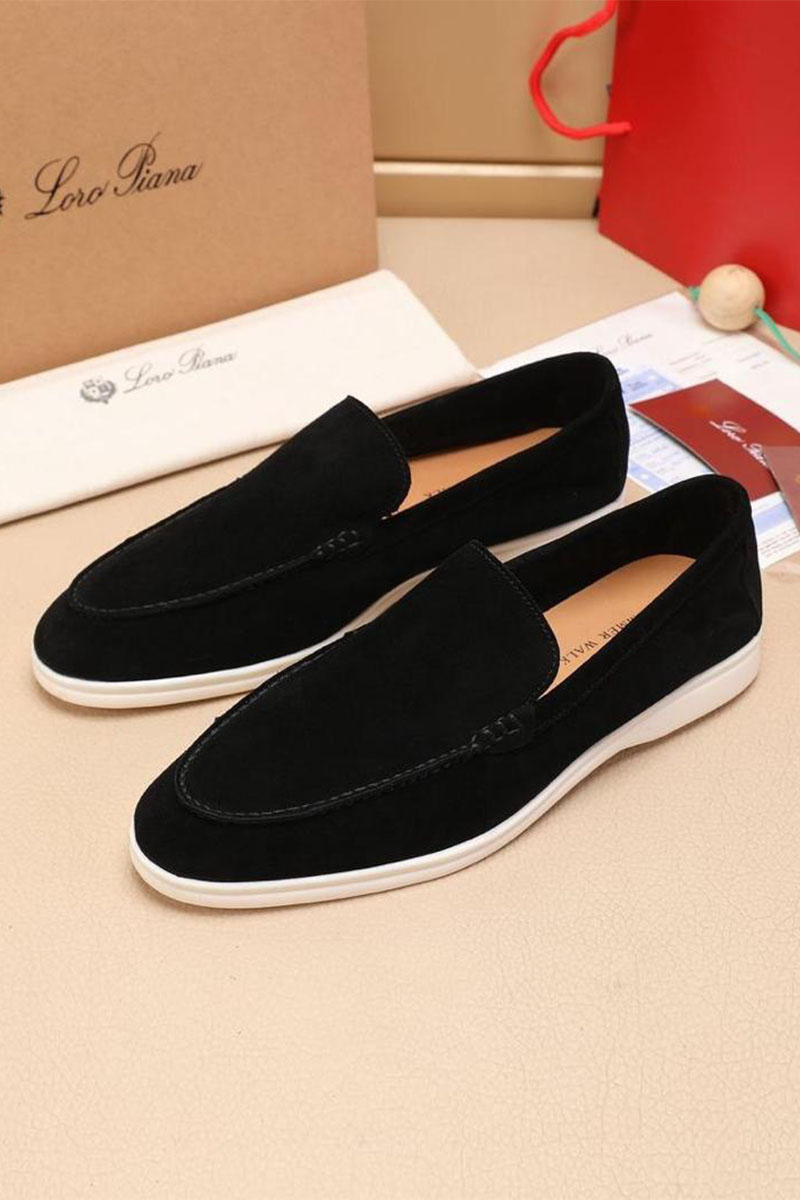 Loro Piana Мужские замшевые лоферы Summer Walk