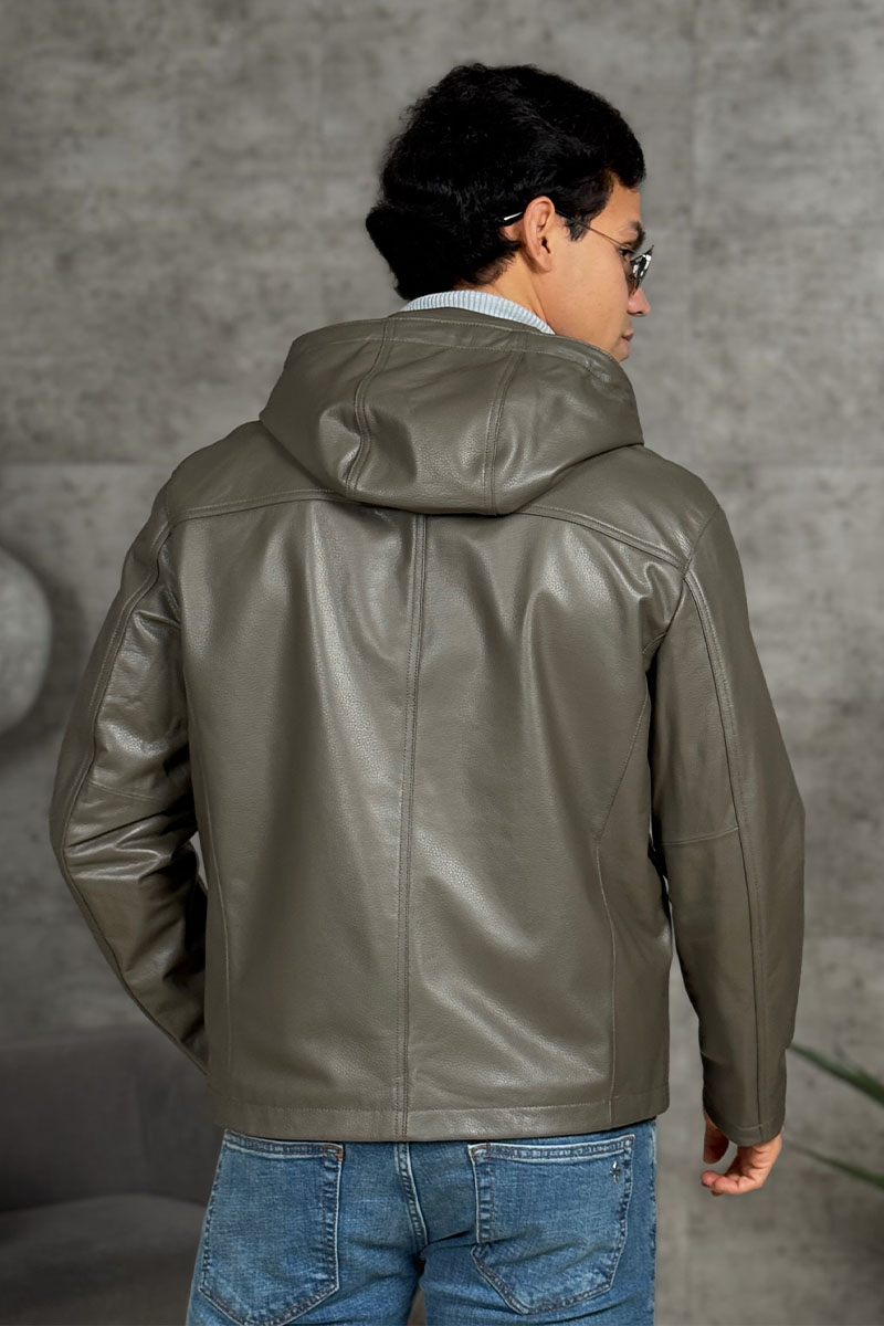 Hermes Мужская кожаная куртка premium