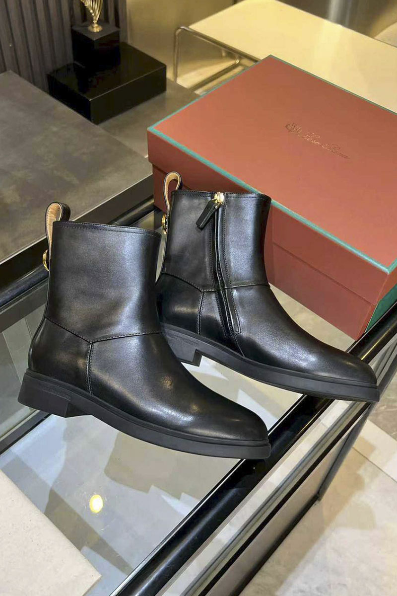Loro Piana Женские кожаные сапоги premium - Black