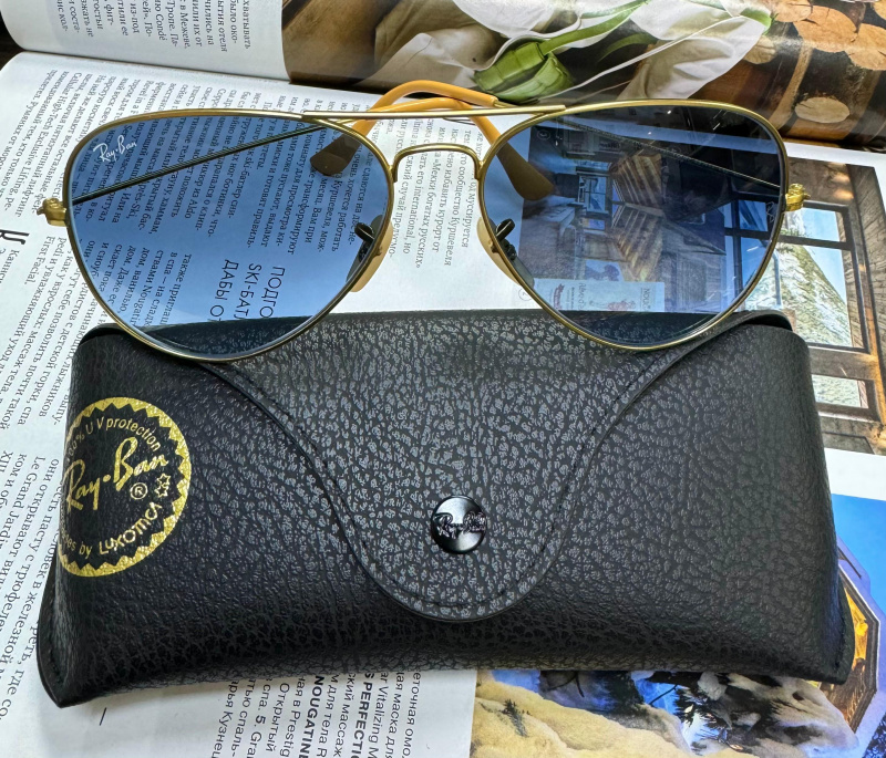 Ray Ban Солнцезащитные очки Aviator Large Metal - Blue