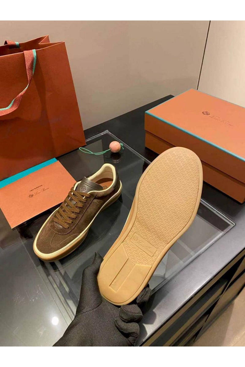 Loro Piana Женские замшевые кроссовки premium