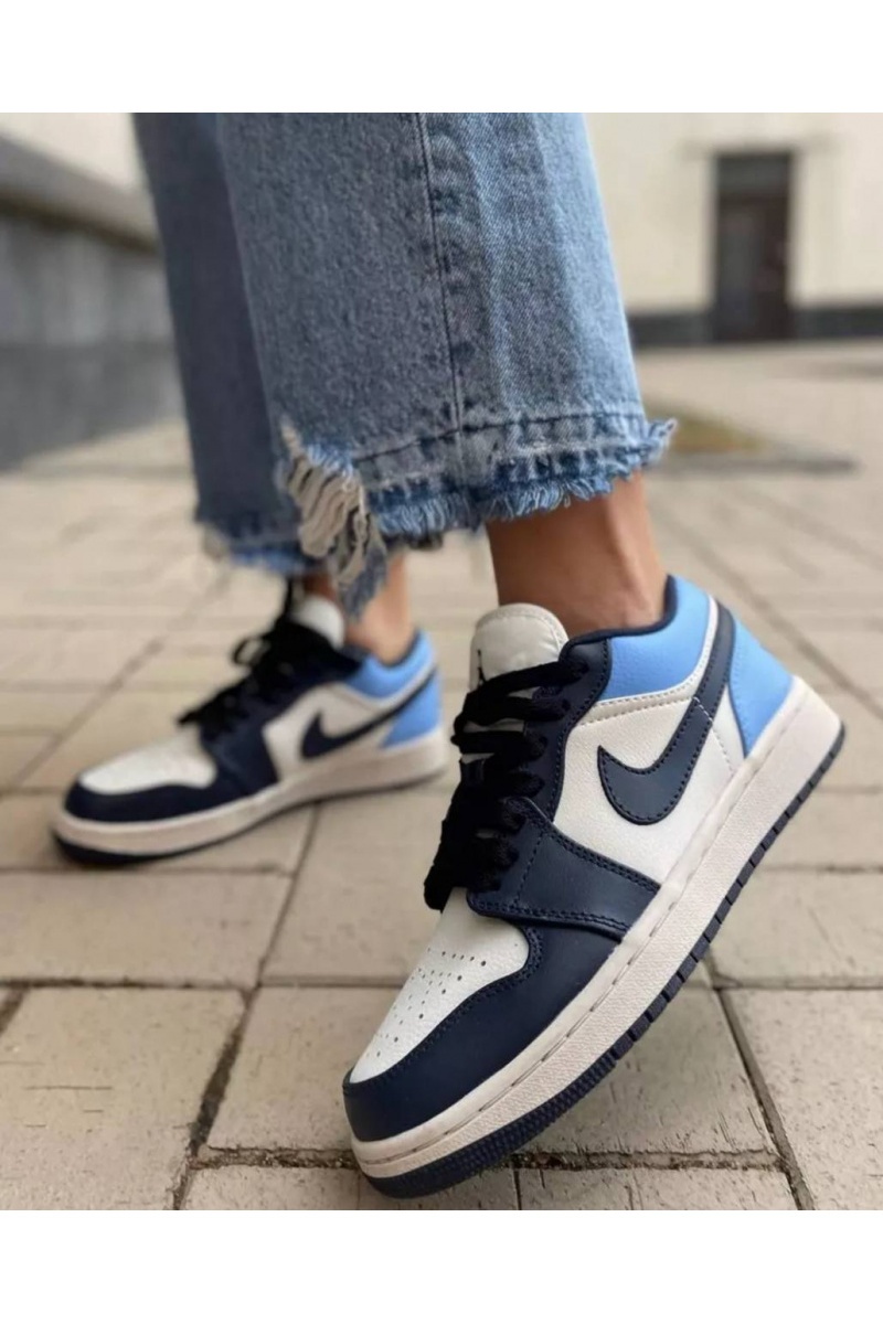 Nike Кроссовки AJ1 Low - Navy / White / Blue