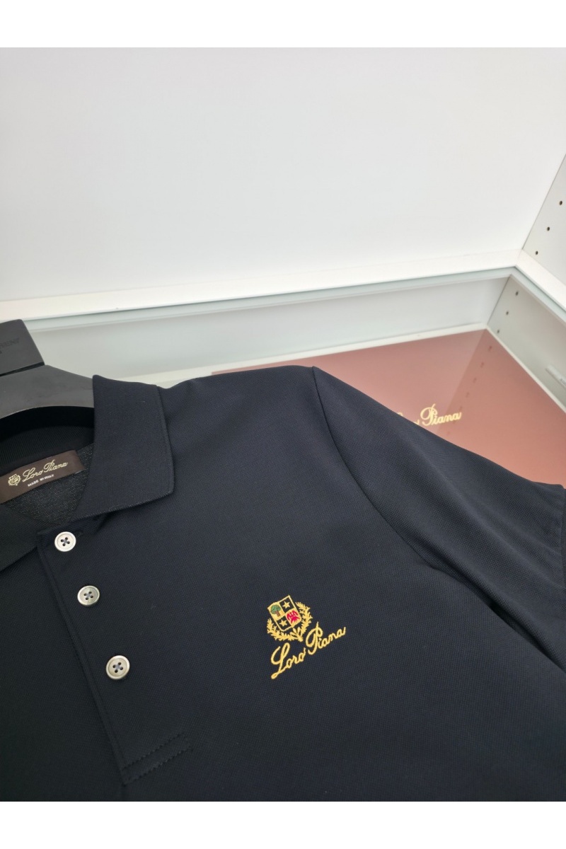 Loro Piana Мужское чёрное поло premium
