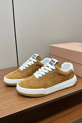 Женские кожаные кроссовки Premium - Chestnut