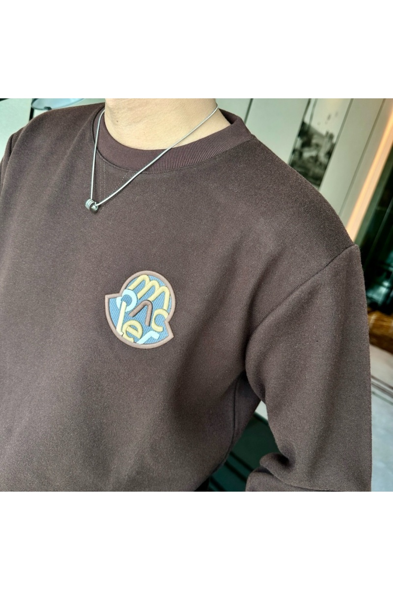Moncler Мужской свитшот logo-patch - Brown