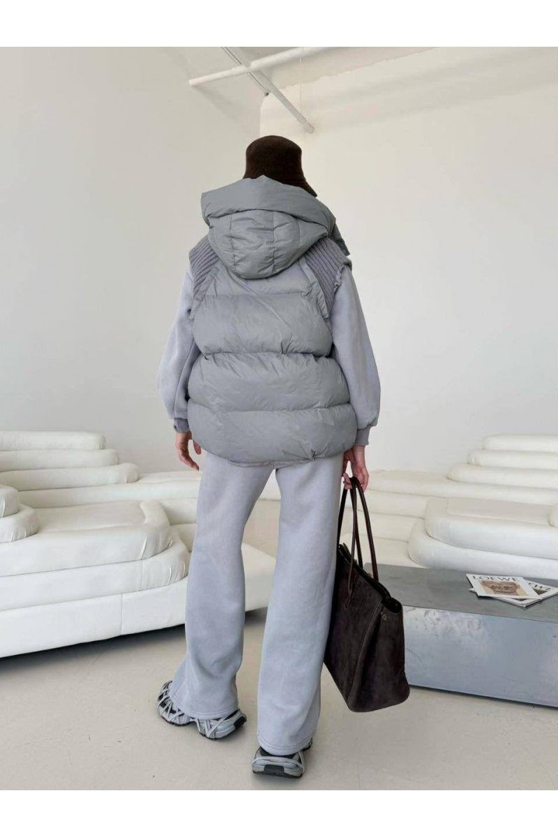 Max Mara Женский костюм тройка на флисе Premium - Light Grey