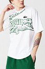 Мужская белая футболка crocodile print 