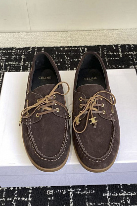 Женские замшевые лоферы premium - Brown