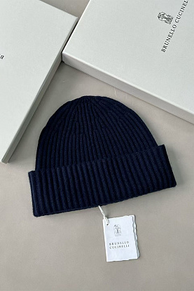 Кашемировая шапка Premium - Navy