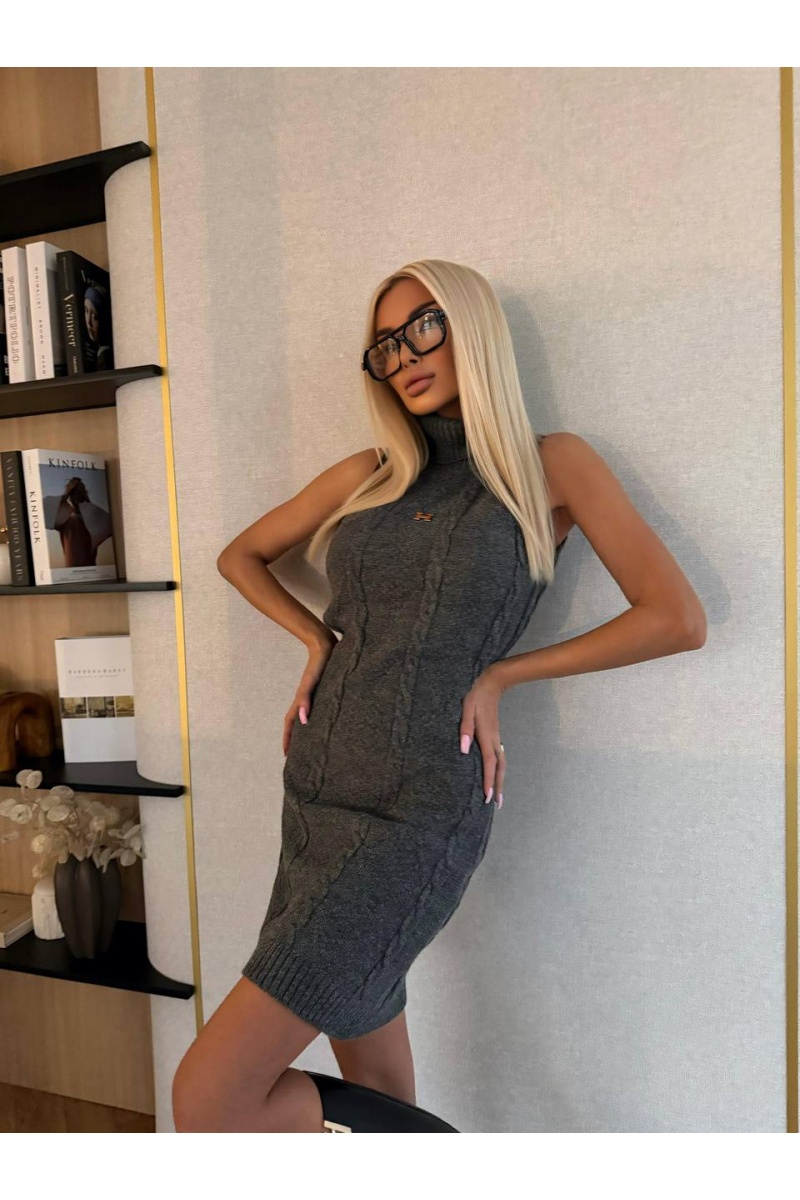Hermes Женское вязаное платье Premium - Grey