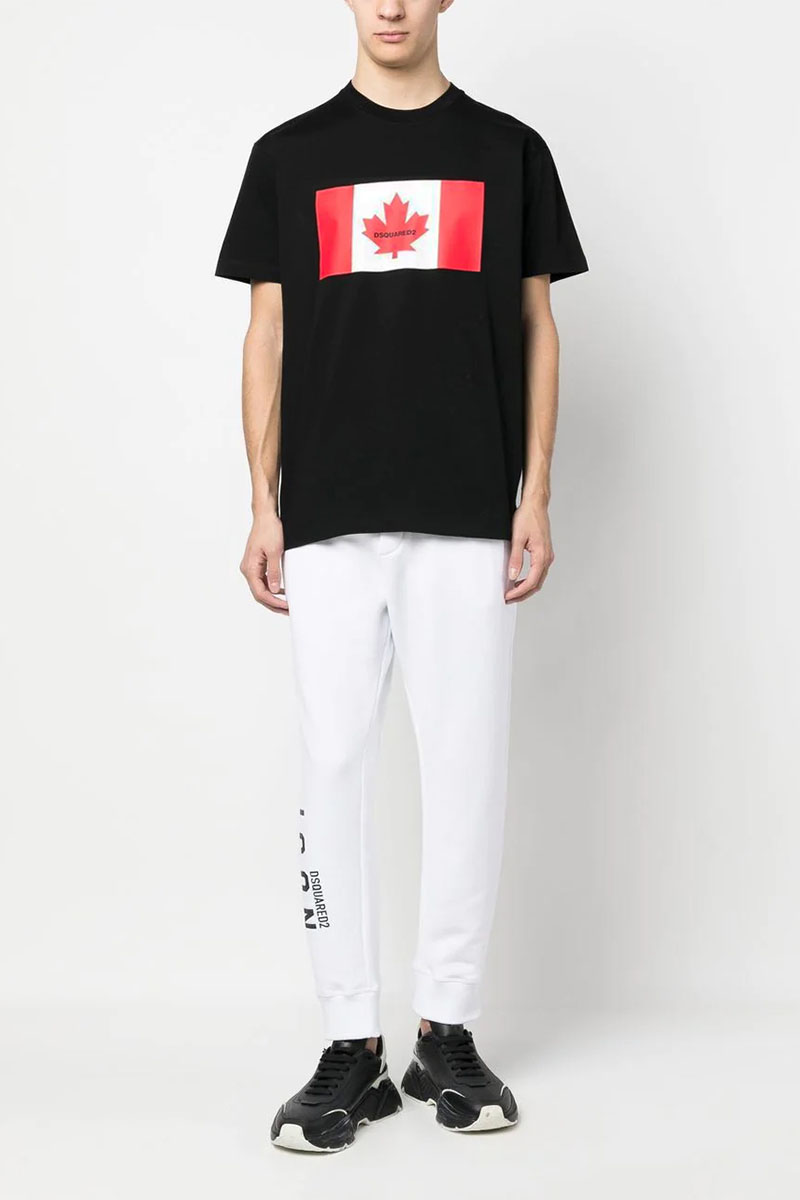 Dsquared2 Футболка чёрного цвета Flag of Canada