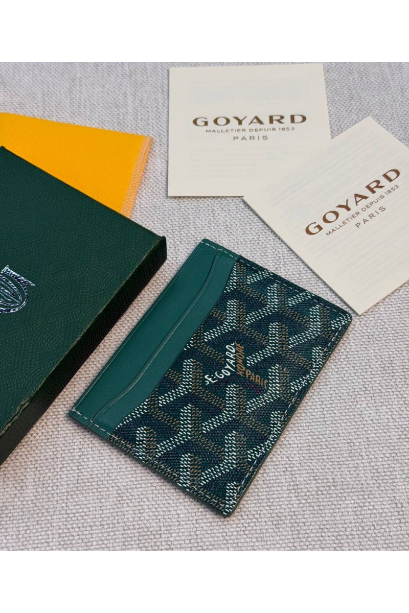 Designer Clothing Кожаный кардхолдер Goyard Saint Sulpice premium 10.5x7 см
