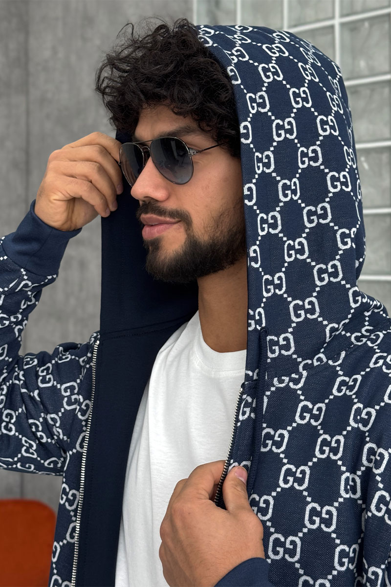 Gucci Двусторонняя кофта GG monogram - Navy 