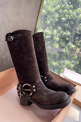 Женские замшевые сапоги Ankle Premium
