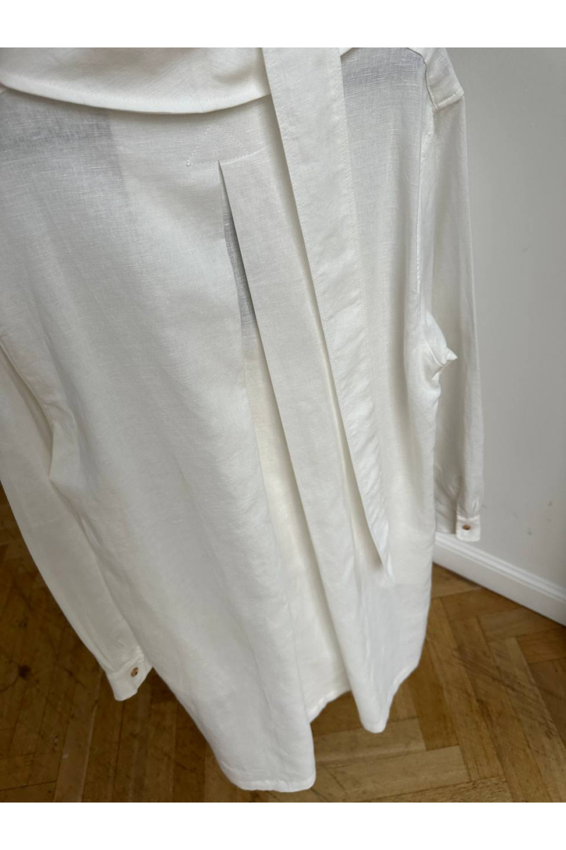 Loro Piana Женское платье-рубашка белого цвета
