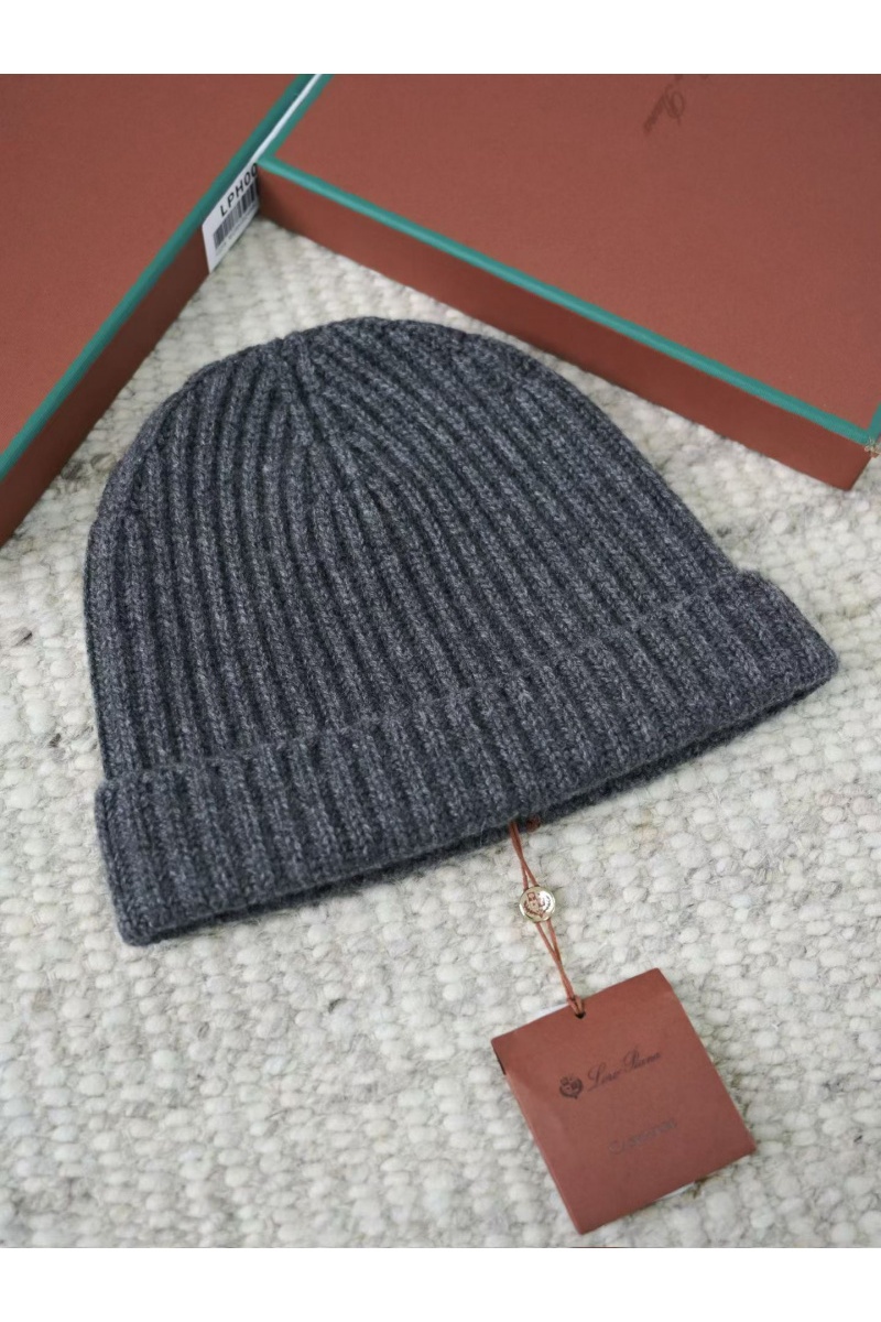 Loro Piana Кашемировая шапка premium - Dark Flower Grey 