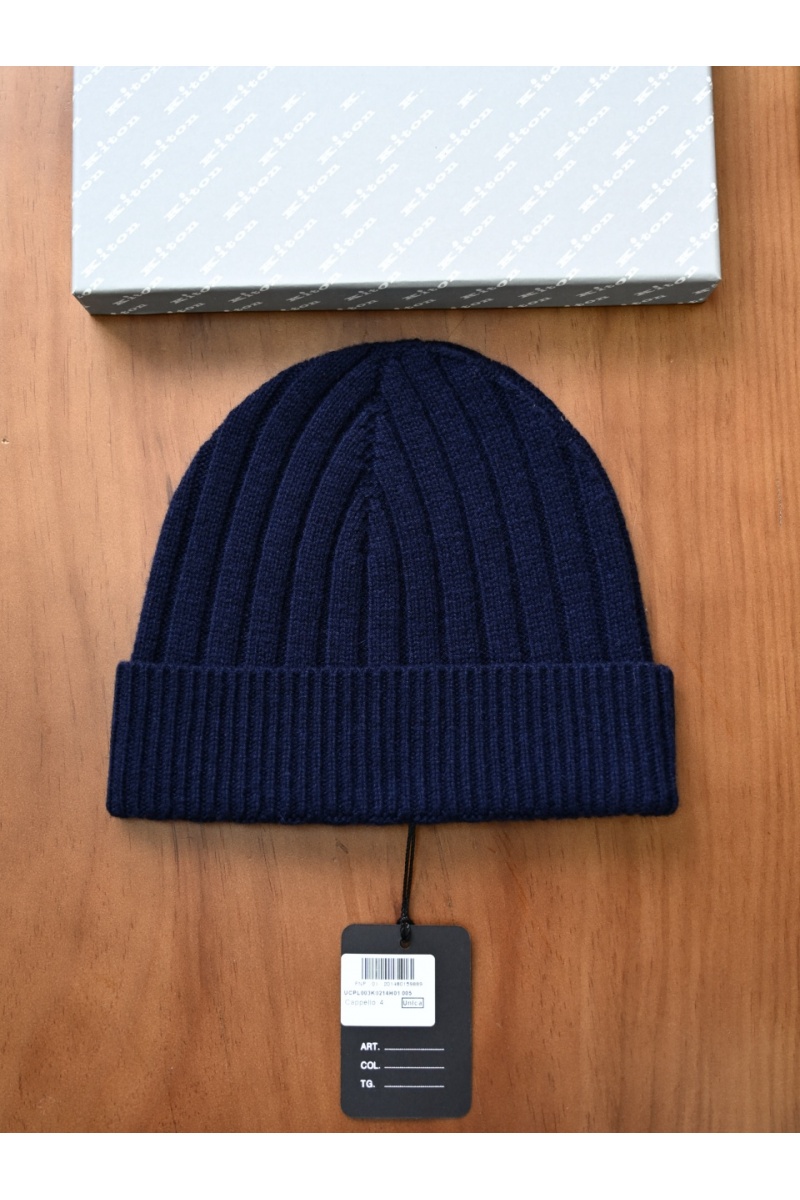 Kiton Кашемировая шапка premium - Dark Blue