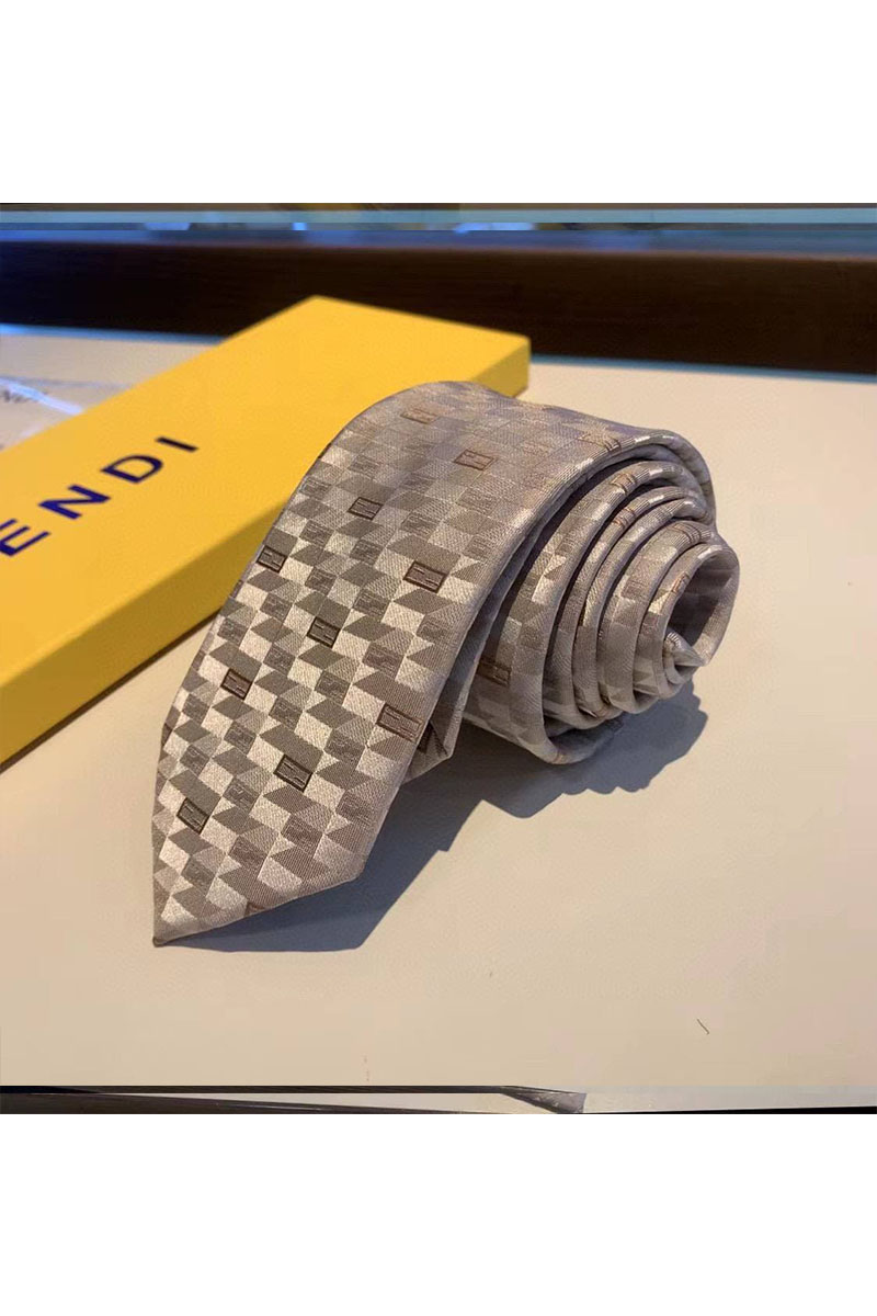 Fendi Классический серый галстук