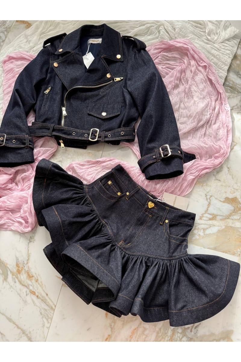 Zimmermann Женский джинсовый костюм двойка Zimmermann