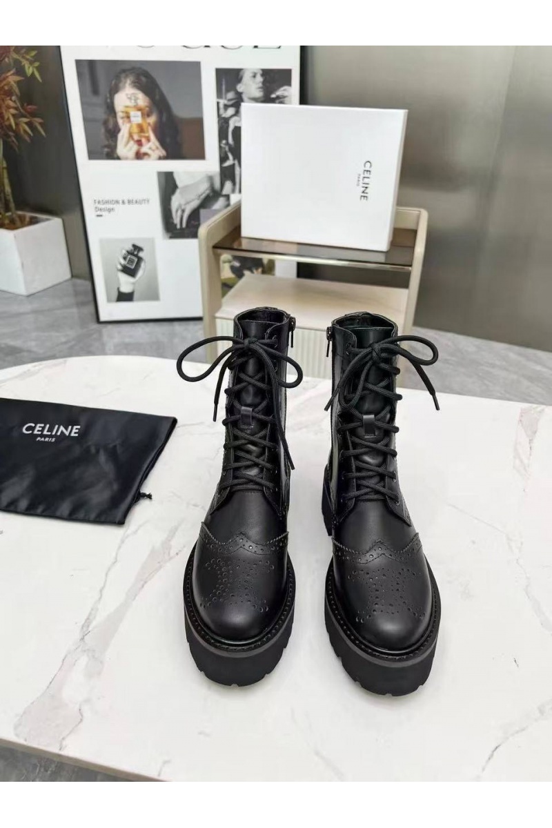 Celine Женские кожаные ботинки 
