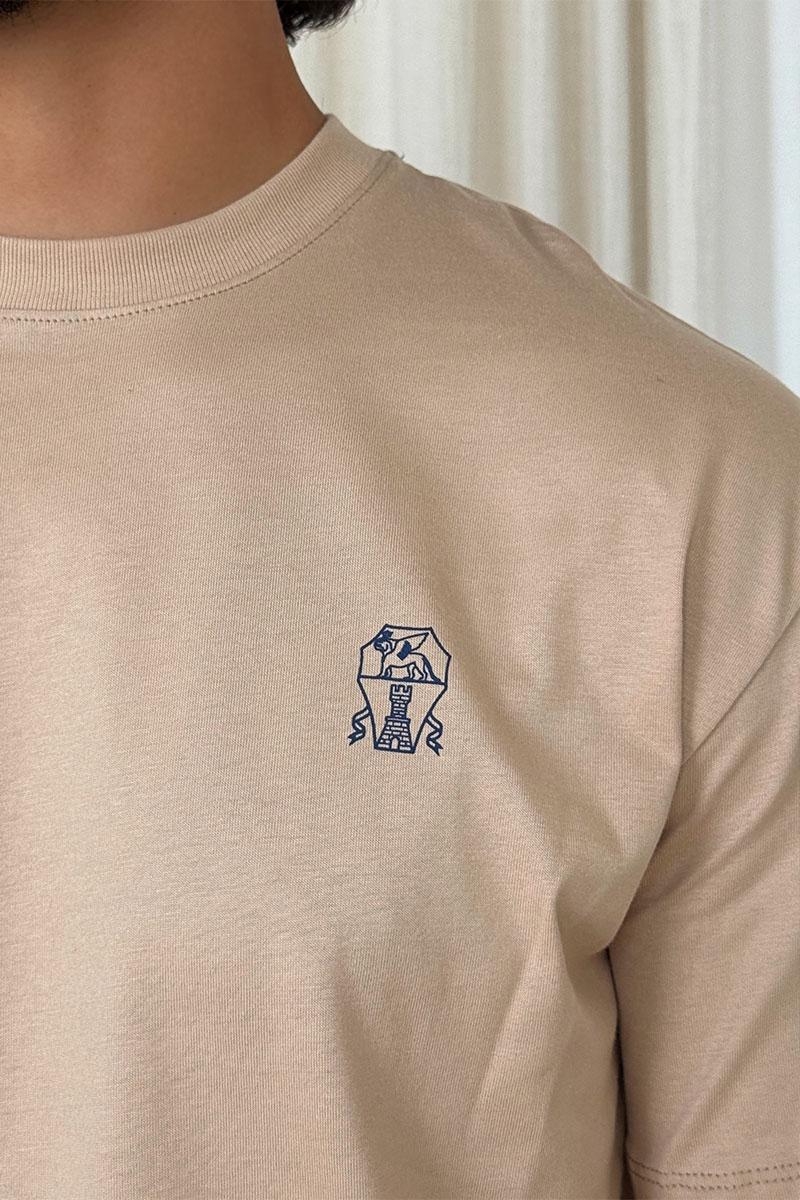 Designer Мужская бежевая футболка 