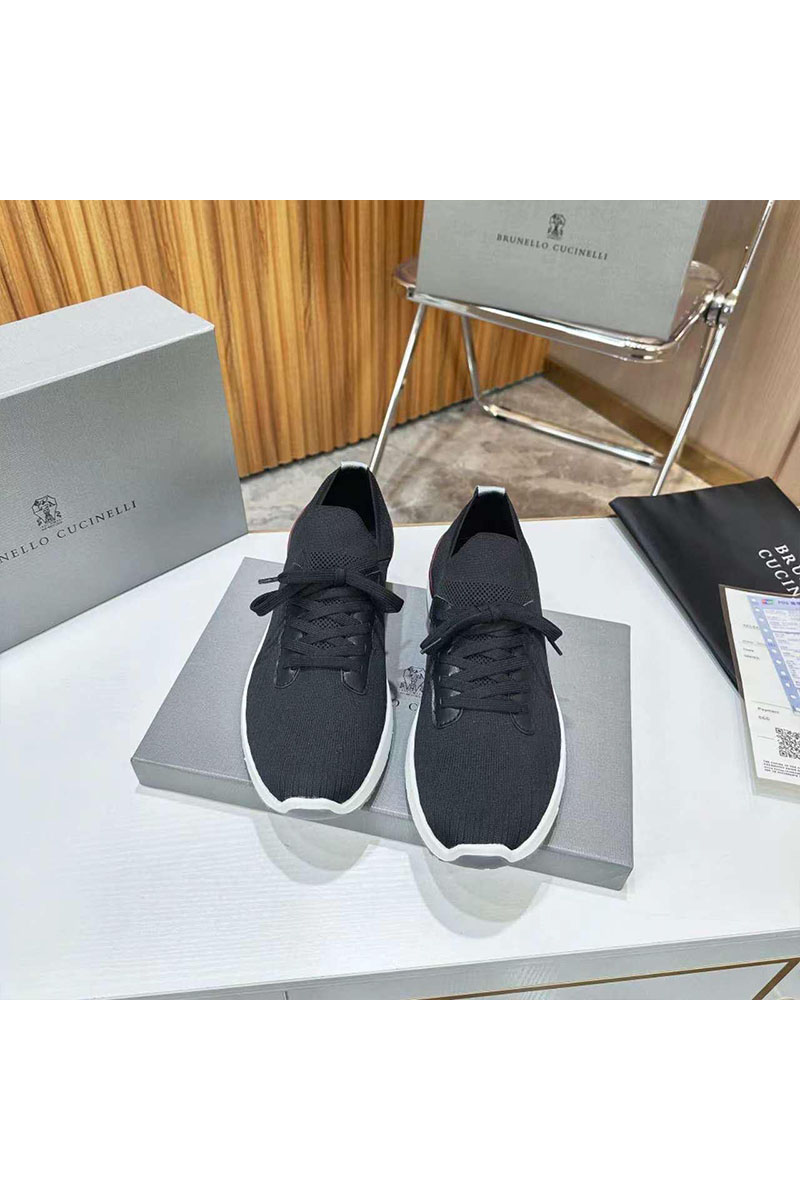 Designer Мужские кроссовки Calfskin Runners - Black