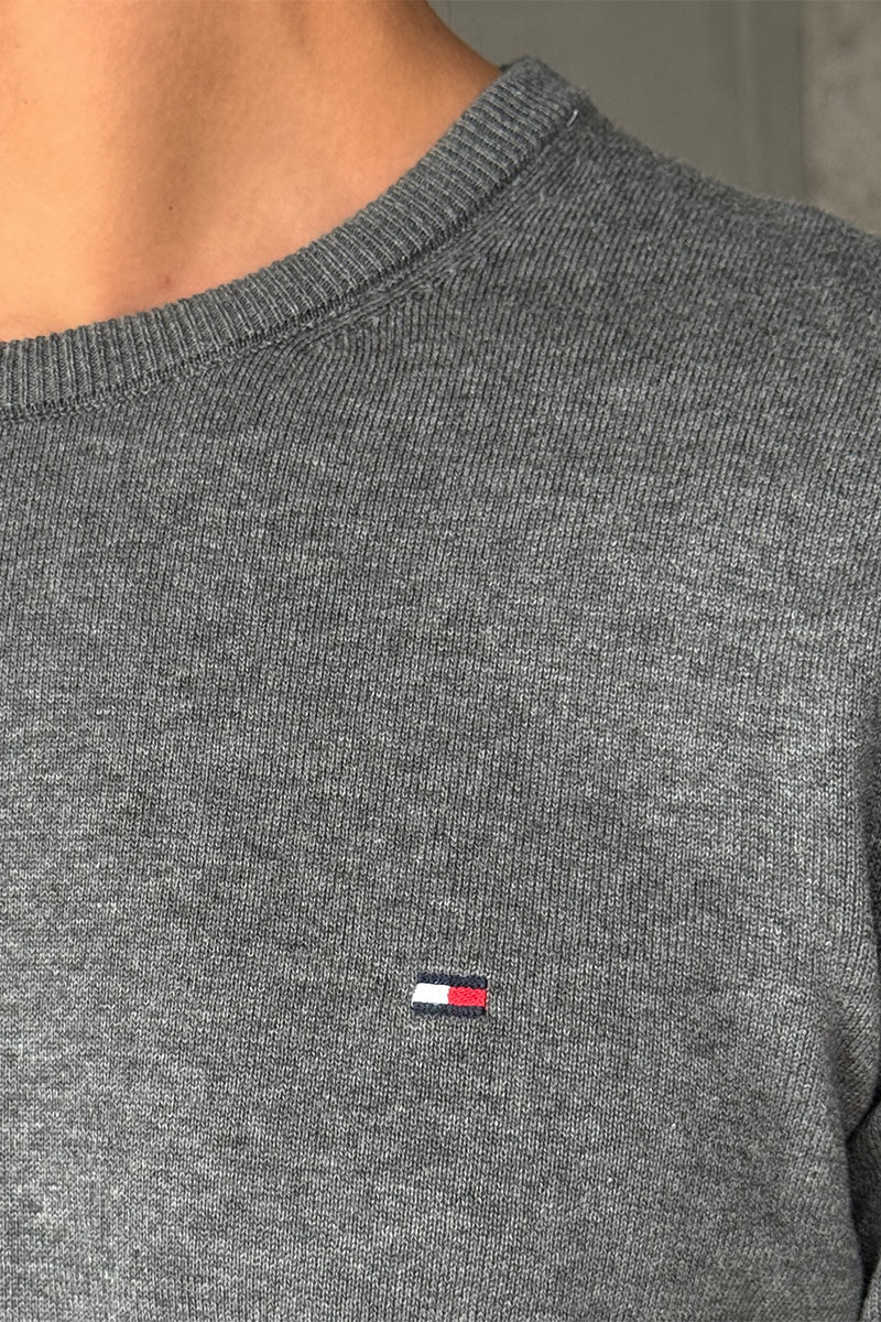 Tommy Hilfiger Мужская кофта серого цвета logo-embroidered